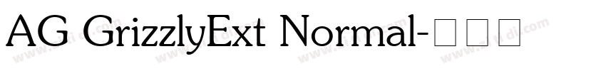 AG GrizzlyExt Normal字体转换